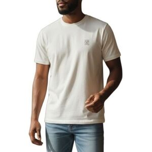 Vans Men's Off-White Short Sleeve Crew T-Shirt with Chest Logo
